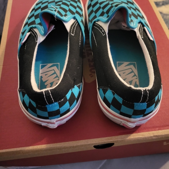 Women's 7.5 teal vans - Picture 2 of 12